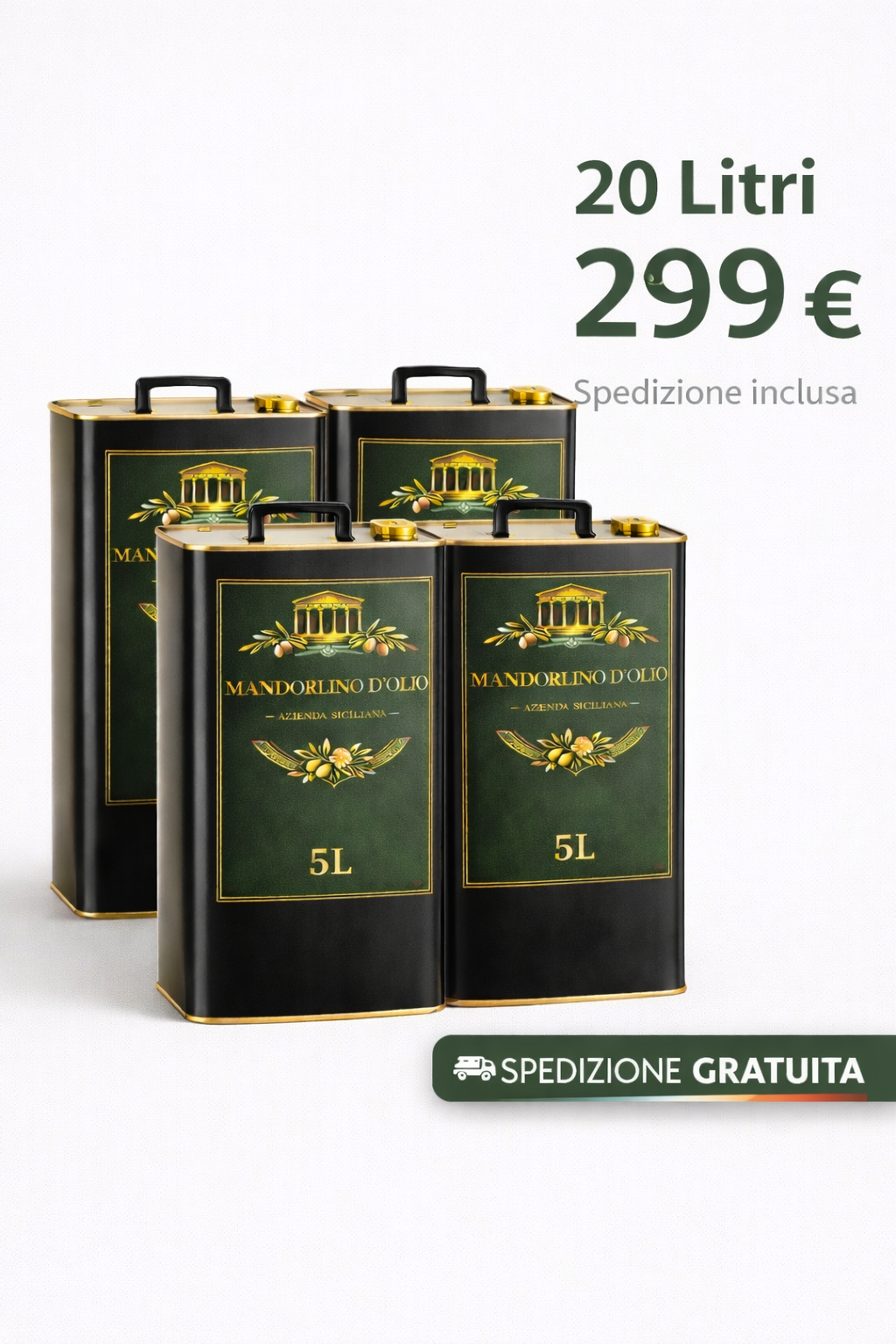 Olio Extravergine di Oliva Siciliano Monocultivar Nocellara del Belice – Raccolto 2025/26