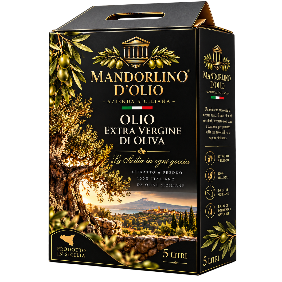 Oliwa z oliwek extra virgin 100% Nocellara del Belice – Bag-in-Box 5 l | Zbiór 2026/27